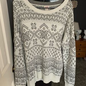 Grey & White Sweater